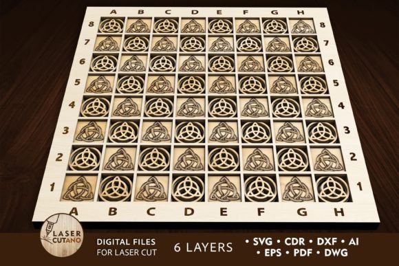 3D Chess Board Laser Cut File: A Creative and Practical Design for Modern Makers