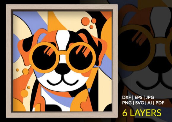 3D Cool Dog SVG Sunglasses Shadow Box: A Strategic Addition for Creative Spaces