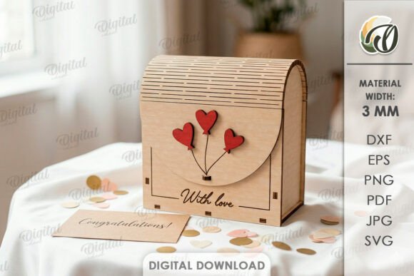 3D Gift Box Laser Cut with Love SVG: A Creative Digital Solution for Unique Designs