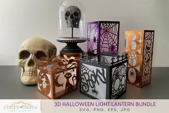 3D Halloween Spooky Light Lantern Bundle