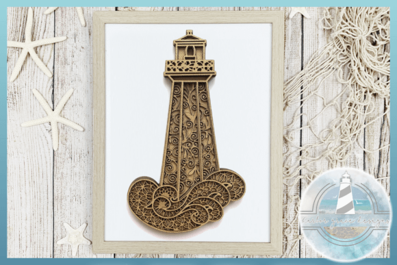 3D Lighthouse Mandala SVG Multi Layered