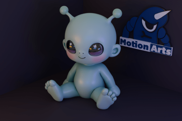 Baby Alien Cartoon 3D Printable Model for 3D Printing