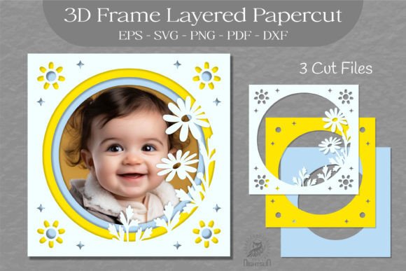 Daisy Flower 3D Frame SVG 1: A Creative Tool for Designers and Crafters