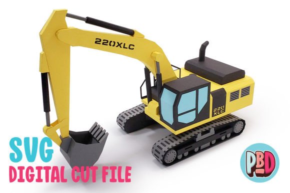 Excavator 3D Papercraft: A Creative and Practical Addition to Any Space