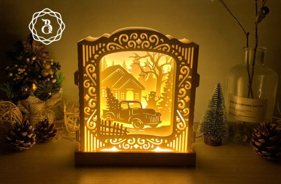 Pop-Up Card 3D Christmas Truck: A Unique Blend of Paper and LED