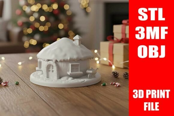 Santa House Christmas STL 3D Print: A Practical Digital Asset for Holiday Creators